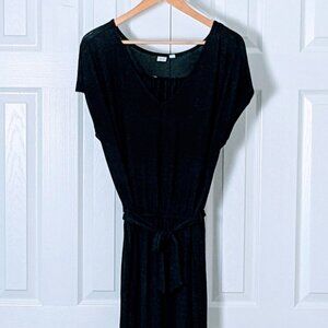 GAP Women's Short Cap Sleeve  VNeck Jumpsuit  Size M Tall Black  NWOT